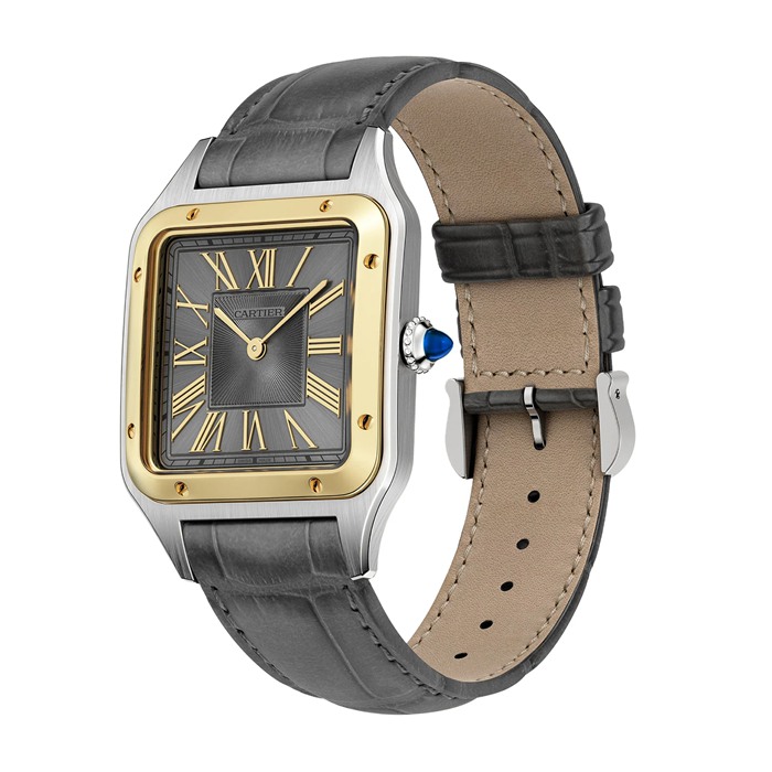 Montre Cartier Santos-Dumont Grand Modèle Or Jaune Haute Autonomie Quartz W2SA0028 – Image 2