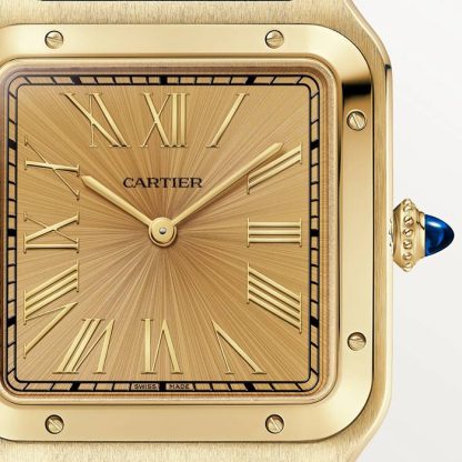Montre Cartier Santos Dumont Modèle Extra-Large Remontage Manuel Or Jaune WGSA0111 – Image 3