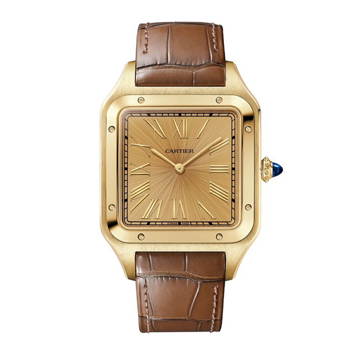 Montre Cartier Santos Dumont Modèle Extra-Large Remontage Manuel Or Jaune WGSA0111
