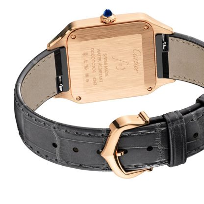 Montre Cartier Santos-Dumont Petit Modèle Mouvement Quartz Cuir Or Rose WGSA0022 – Image 5