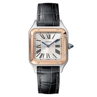 Montre Cartier Santos-Dumont Petit Modèle Mouvement Quartz Haute Autonomie Boîtier Acier W2SA0038