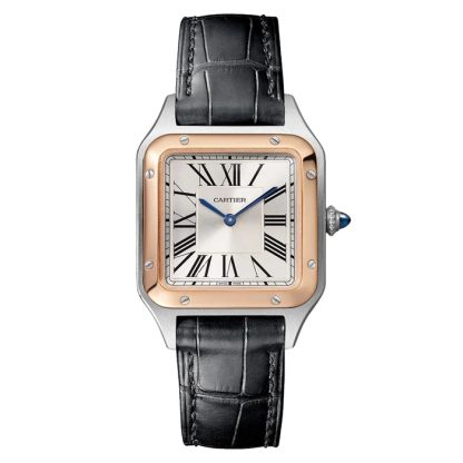 Montre Cartier Santos-Dumont Petit Modèle Mouvement Quartz Haute Autonomie Boîtier Acier W2SA0038