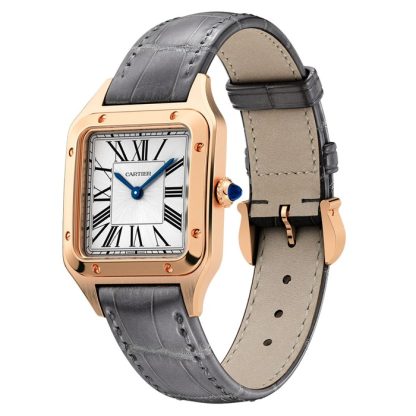 Montre Cartier Santos-Dumont Petit Modèle Mouvement Quartz Haute Qutonomie Or Rose WGSA0117 – Image 2