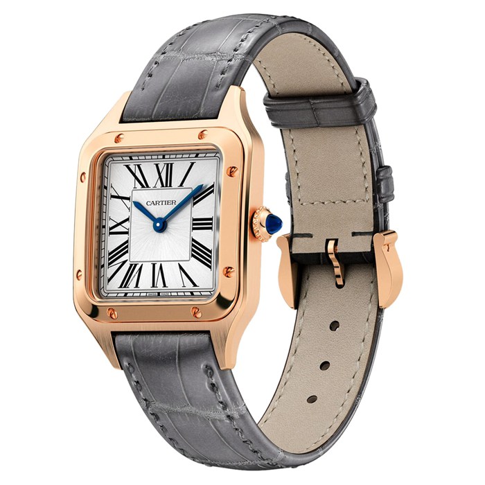 Montre Cartier Santos-Dumont Petit Modèle Mouvement Quartz Haute Qutonomie Or Rose WGSA0117 – Image 2