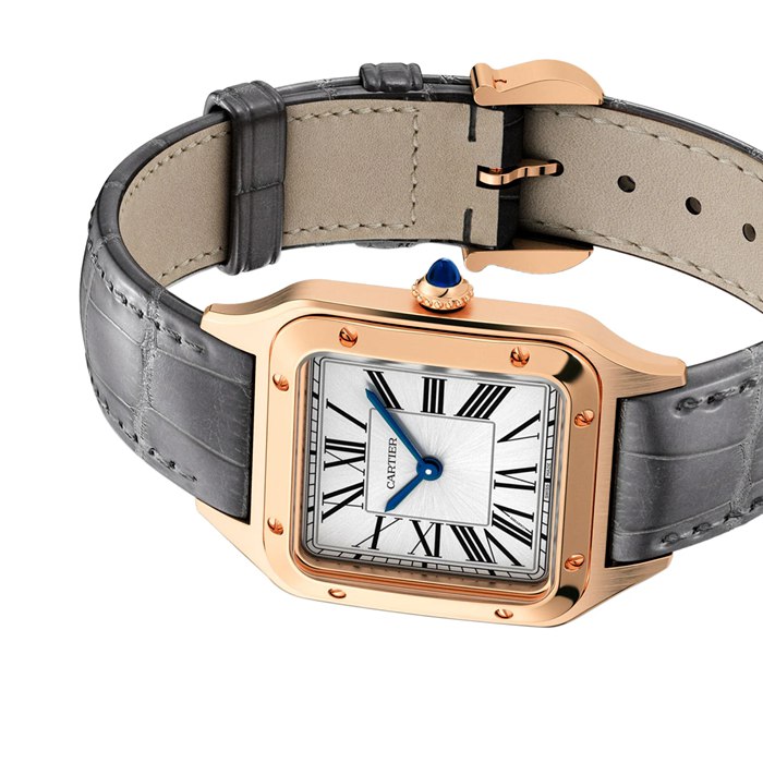 Montre Cartier Santos-Dumont Petit Modèle Mouvement Quartz Haute Qutonomie Or Rose WGSA0117 – Image 4