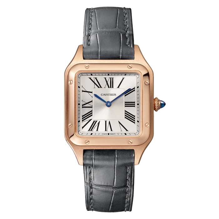 Montre Cartier Santos-Dumont Petit Modèle Mouvement Quartz Haute Qutonomie Or Rose WGSA0117
