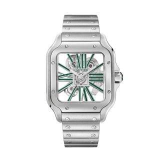 Montre Cartier Santos squelette grand modèle Mouvement mécanique de manufacture à remontage manuel WHSA0028