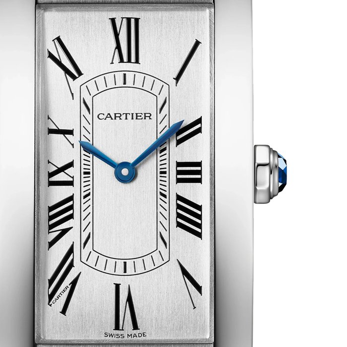Montre Cartier Tank Américaine Grand Modèle Mouvement Automatique Acier Cuir WSTA0083 – Image 2
