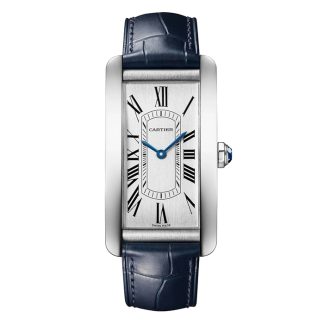 Montre Cartier Tank Américaine Grand Modèle Mouvement Automatique Acier Cuir WSTA0083