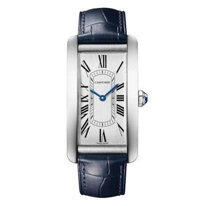 Montre Cartier Tank Américaine Grand Modèle Mouvement Automatique Acier Cuir WSTA0083