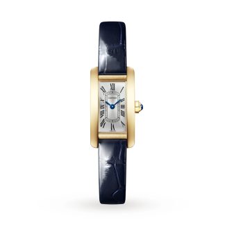 Montre Cartier Tank Américaine Mini Modèle Mouvement Quartz Or Jaune WGTA0353