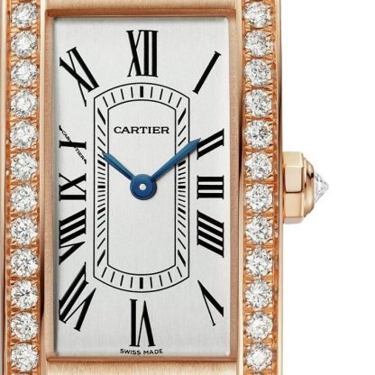 Montre Cartier Tank Américaine Petit Modèle Mouvement Quartz Or Rose WJTA0056 – Image 2