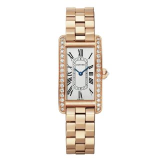 Montre Cartier Tank Américaine Petit Modèle Mouvement Quartz Or Rose WJTA0056
