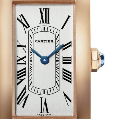 Montre Cartier Tank Américaine Petit Modèle Mouvement à Quartz Cuir Or Rose WGTA0133 – Image 2