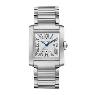 Montre Cartier Tank Française Grand Modèle Automatique Mouvement Mécanique Acier WSTA0067