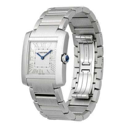 Montre Cartier Tank Française Modèle Moyen Mouvement Quartz Acier WSTA0074 – Image 2