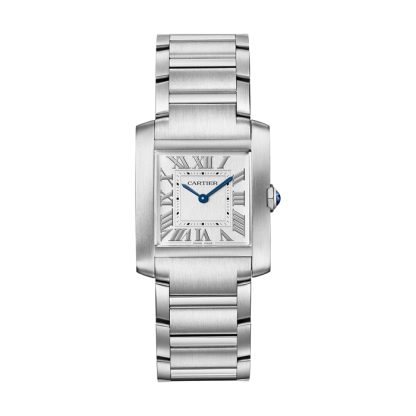 Montre Cartier Tank Française Modèle Moyen Mouvement Quartz Acier WSTA0074