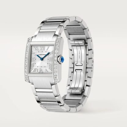 Montre Cartier Tank Francaise Modèle moyen Mouvement à quartz Boîtier en acier W4TA0028 – Image 2