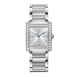 Montre Cartier Tank Francaise Modèle moyen Mouvement à quartz Boîtier en acier W4TA0028