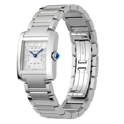 Montre Cartier Tank Française Petit Modèle Mouvement Quartz Acier WSTA0065 – Image 3