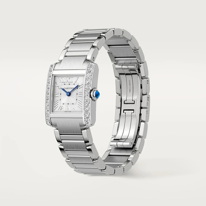Montre Cartier Tank Francaise Petit Modèle Mouvement Quartz Boîtier Acier W4TA0029 – Image 2