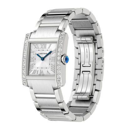 Montre Cartier Tank Francaise modèle moyen mouvement à quartz W4TA0021 – Image 2