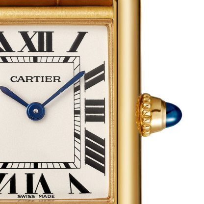 Montre Cartier Tank Louis Cartier Petit Modèle Mouvement à Quartz Cuir Or Jaune WGTA0342 – Image 4