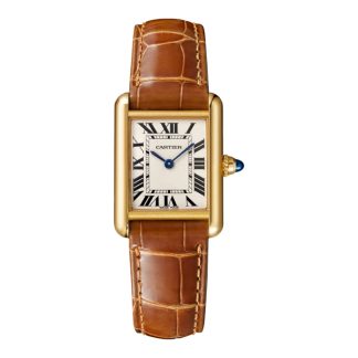 Montre Cartier Tank Louis Cartier Petit Modèle Mouvement à Quartz Cuir Or Jaune WGTA0342