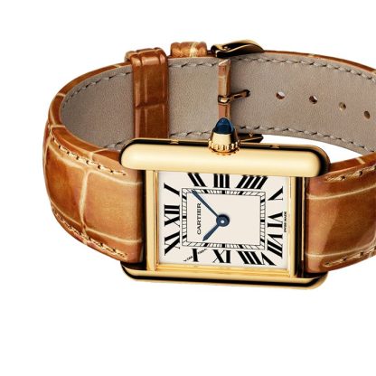 Montre Cartier Tank Louis Cartier Petit Modèle Mouvement à Quartz Cuir Or Jaune WGTA0342 – Image 5