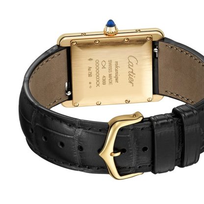 Montre Cartier Tank Louis Cartier grand modèle Mouvement mécanique de manufacture à remontage manuel Boîtier en or jaune WGTA0091 – Image 3