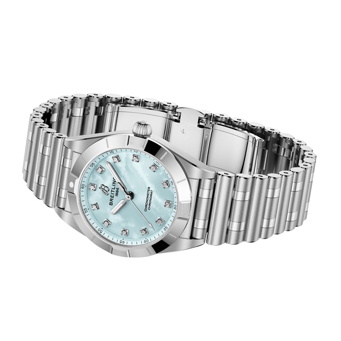 Montre Femme Breitling Chronomat 28mm Bleu Nacre A72310101C1A1 – Image 3