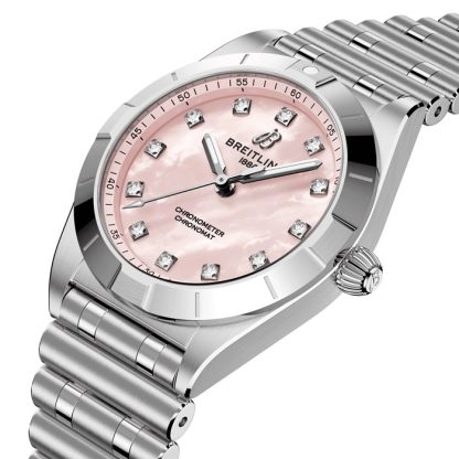 Montre Femme Breitling Chronomat 28mm Rose Nacre A72310101K1A1 – Image 2