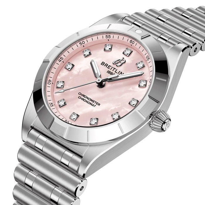 Montre Femme Breitling Chronomat 28mm Rose Nacre A72310101K1A1 – Image 2