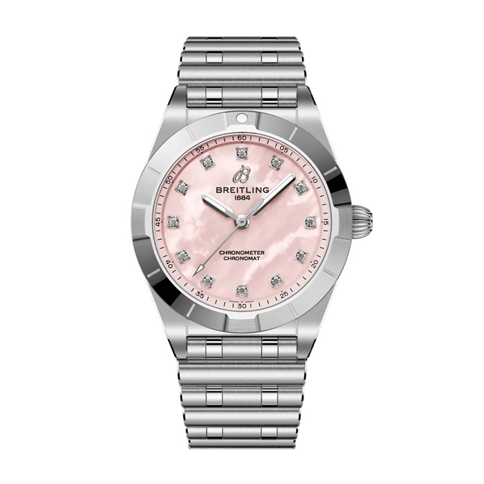 Montre Femme Breitling Chronomat 28mm Rose Nacre A72310101K1A1