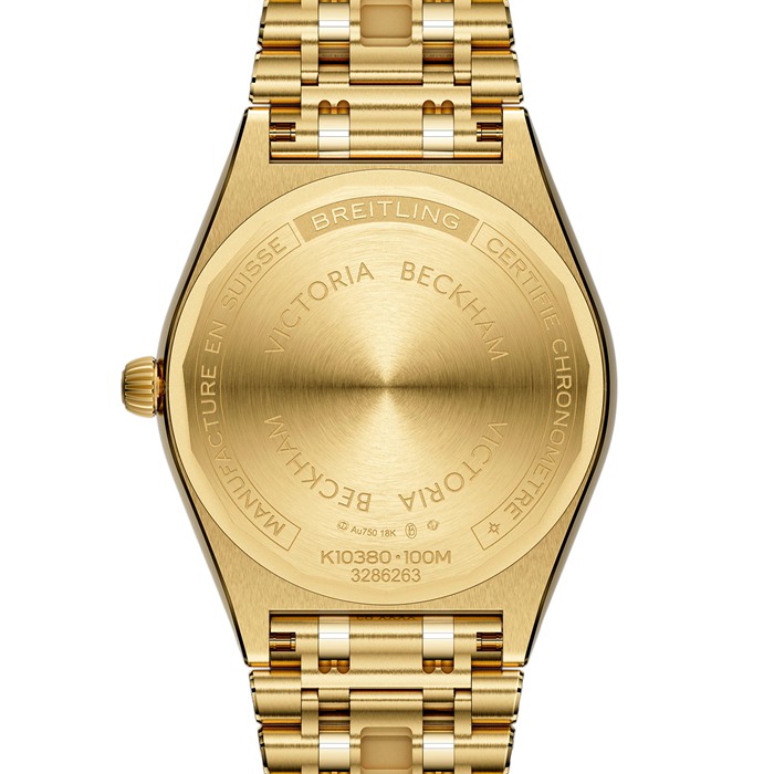 Montre Femme Breitling Chronomat Automatic 36mm Victoria Beckham Limited Edition Or Jaune Peppermint K103801A1L1K1 – Image 2