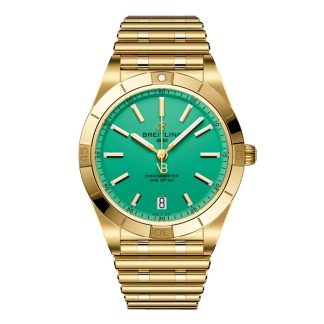 Montre Femme Breitling Chronomat Automatic 36mm Victoria Beckham Limited Edition Or Jaune Peppermint K103801A1L1K1