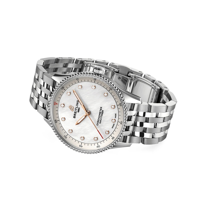 Montre Femme Breitling Navitimer 32mm Blanc Nacre A77320E61A2A1 – Image 4