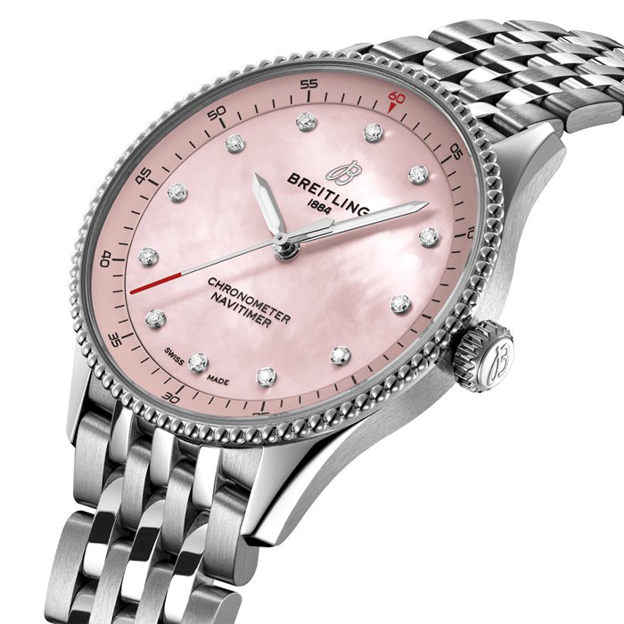 Montre Femme Breitling Navitimer 32mm Rose Nacre A77320D91K1A1 – Image 3