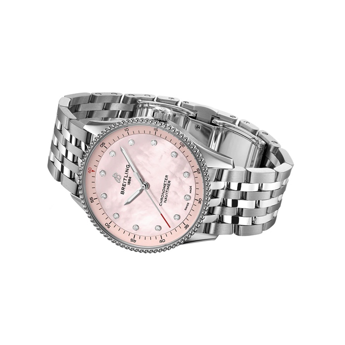 Montre Femme Breitling Navitimer 32mm Rose Nacre A77320D91K1A1 – Image 4