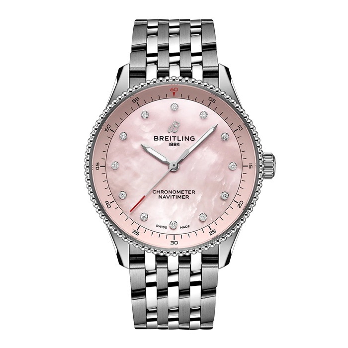 Montre Femme Breitling Navitimer 32mm Rose Nacre A77320D91K1A1