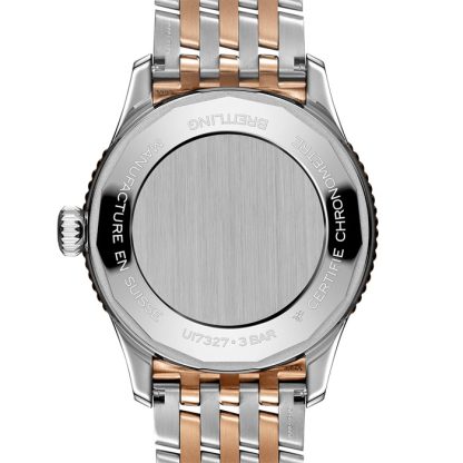 Montre Femme Breitling Navitimer 36mm Acier inoxydable nacre blanche et or rouge 18k U17327211A1U1 – Image 2