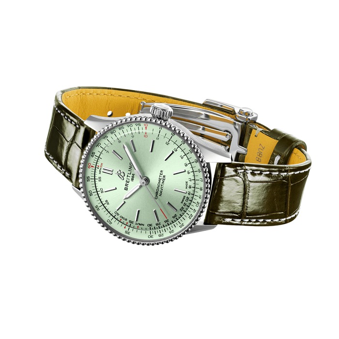 Montre Femme Breitling Navitimer 36mm Alligator vert A17327361L1P1 – Image 4