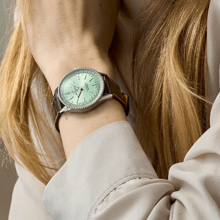 Montre Femme Breitling Navitimer 36mm Alligator vert A17327361L1P1 – Image 5
