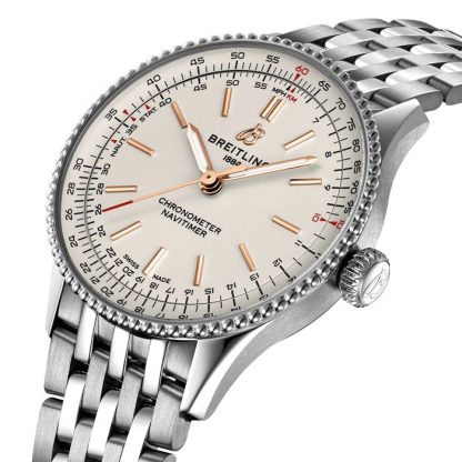 Montre Femme Breitling Navitimer 36mm Argent A17327211G1A1 – Image 3