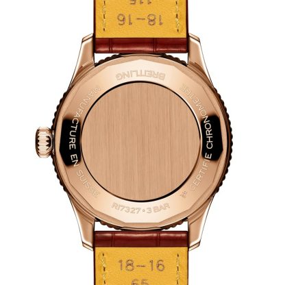 Montre Femme Breitling Navitimer 36mm Blanc Nacre Alligator 18k Or Rouge R17327211A1P1 – Image 2