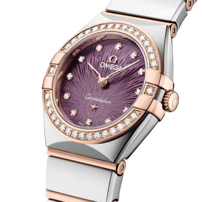 Montre Femme Omega Constellation Sedna Gold 25mm Purple O13125256060002 – Image 2