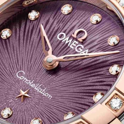Montre Femme Omega Constellation Sedna Gold 25mm Purple O13125256060002 – Image 3
