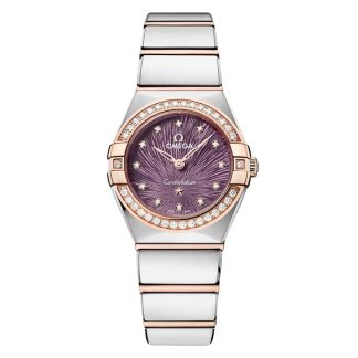 Montre Femme Omega Constellation Sedna Gold 25mm Purple O13125256060002