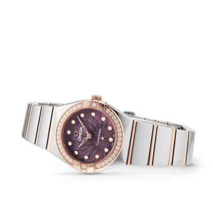 Montre Femme Omega Constellation Sedna Gold 25mm Purple O13125256060002 – Image 5