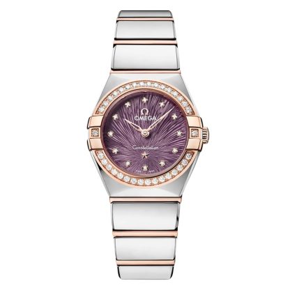 Montre Femme Omega Constellation Sedna Gold 25mm Purple O13125256060002